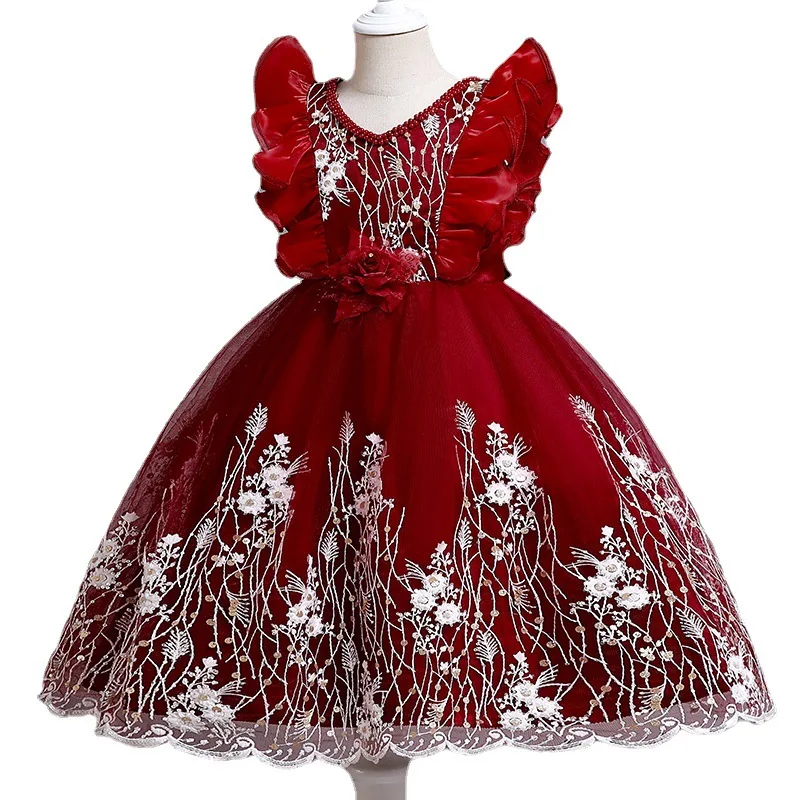 Kids Tulle Party Princess Dress Up Summer One Year Baby Girl Dresses