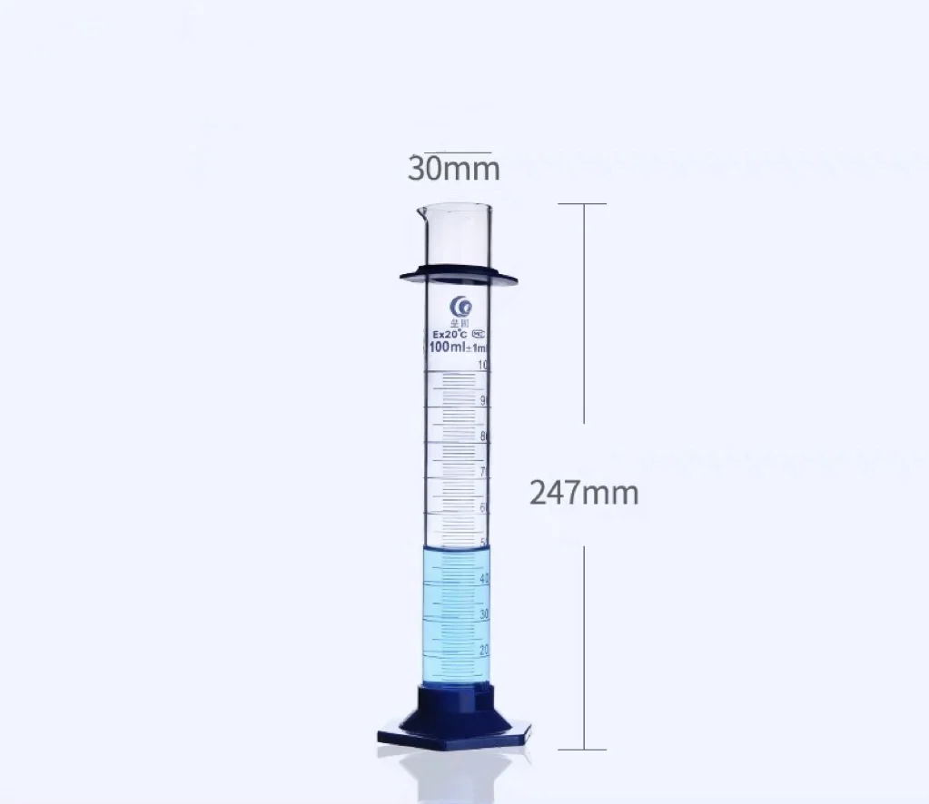 United Scientific Borosilicate Glass Hydrometer Cylinder – 500ml Lab Cylinder