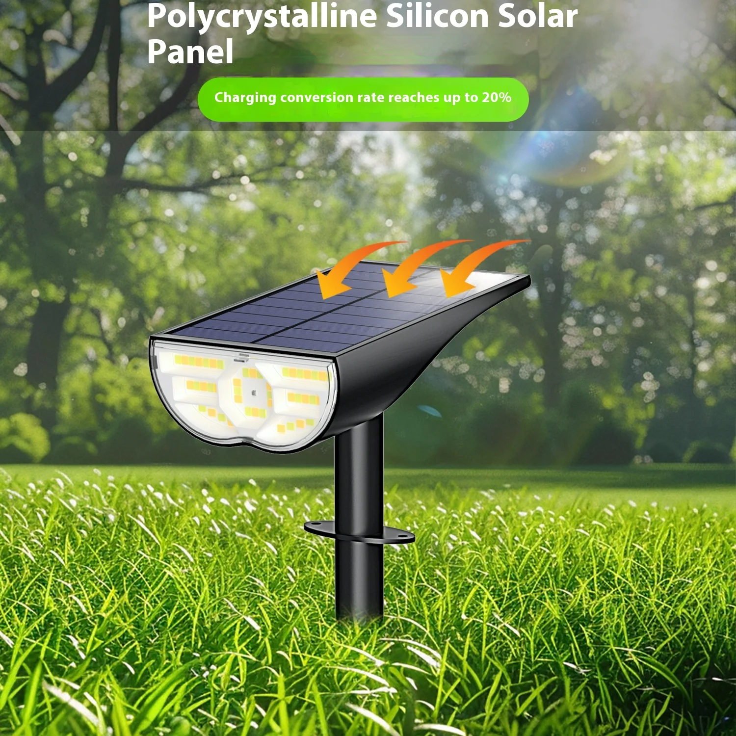 product solar lawn lights long lifetime darkness auto bright ground plug in led projector outdoor garden lights-4