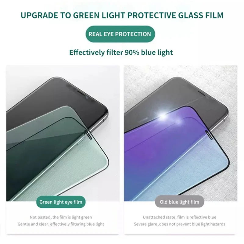 Anti Blue Green Tempered Glass Eye Protection Screen Protector For