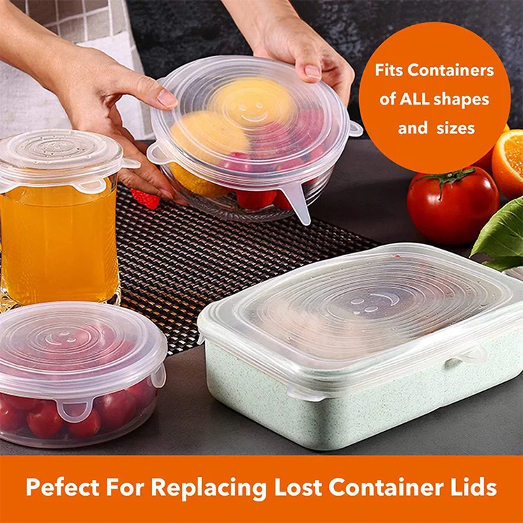 New Bpa Free Reusable Silicone Stretch Lids Stretch Caps Food Covers ...