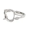 Antique Silver Ring Base Diy Jewelry Factory Blank Ring Without Stone