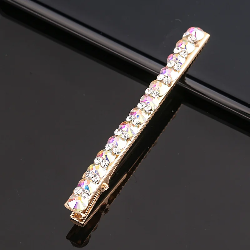 Yingchao 2020  Fashion Hot Sell Wholesale Crystal Rhinestone Geometry Duckbill Clip Bobby Pin Hairclip for Women Accessories