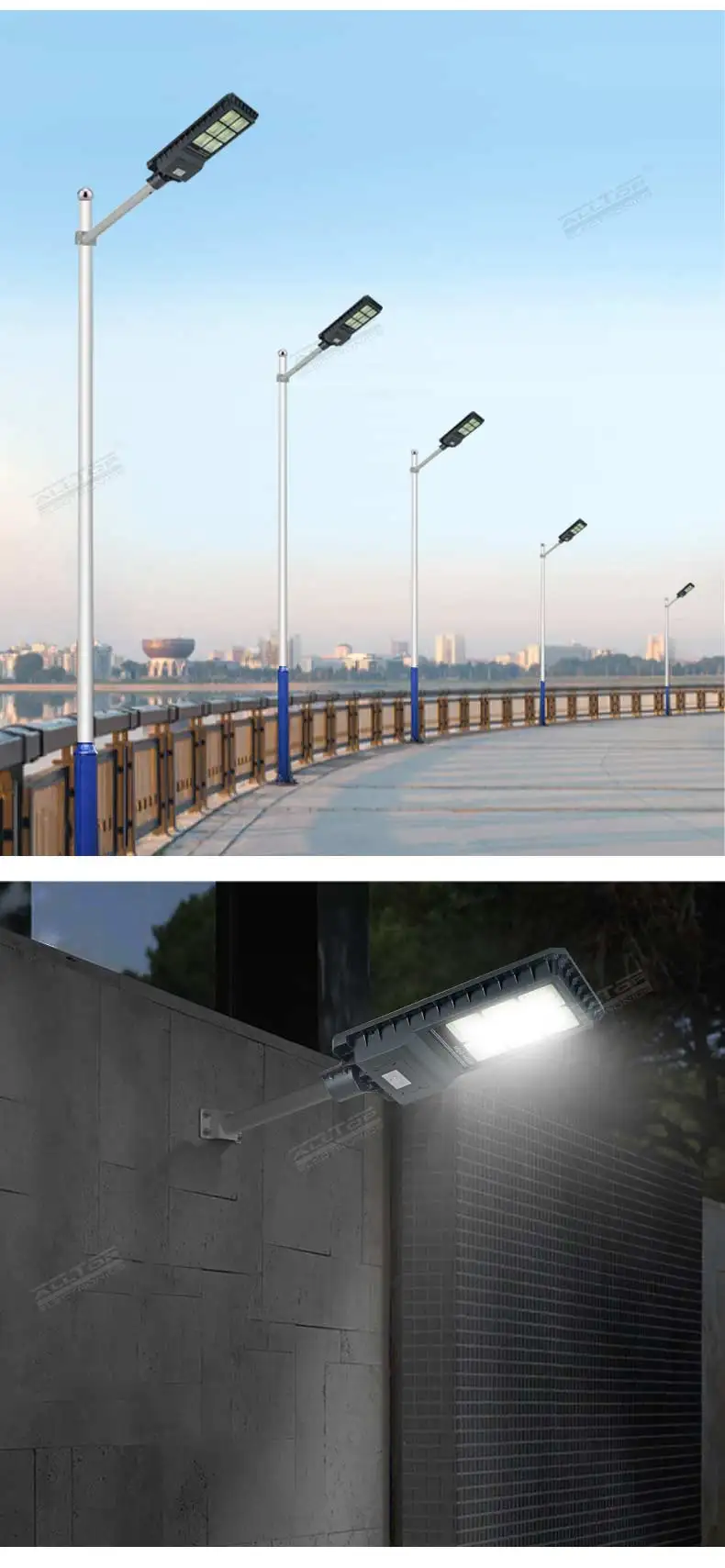 Energy Saving outdoor lighting smd Ip65 aluminium alloy 200w 300w 450w All In One Led Solar Street Light