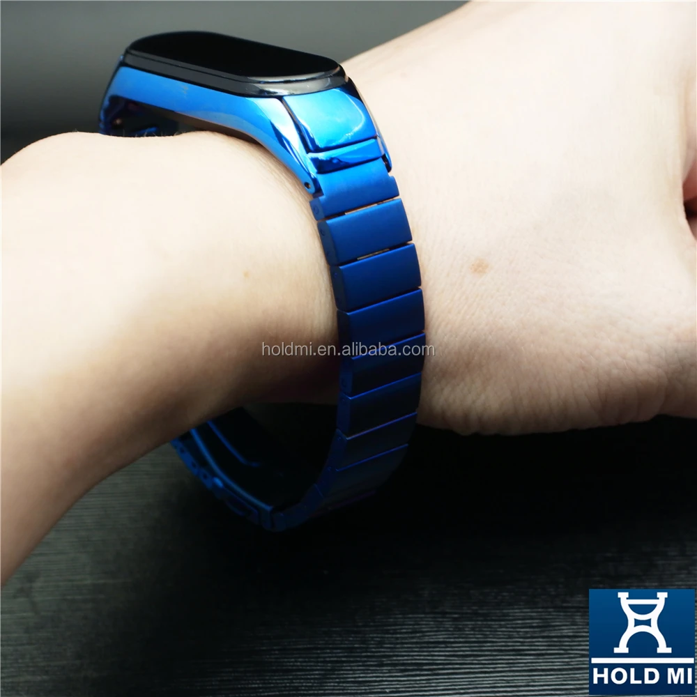 Holdmi Odm 43032 Series Smart Watch Band Blue Color Bamboo Stainless Steel  Watch Strap Smartwatch Band Hold Mi 5 Colors Luxury - Buy Smart Watch  Strap,Steel Watch Band,Wristwatch Band Product on Alibaba.com