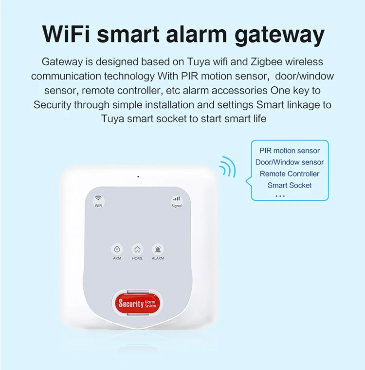 WiFi APP Wireless Control Smart Safe Home Anti-burglar Security Alarm System - ANKUX.COM