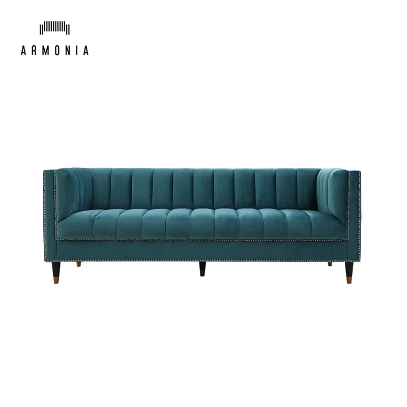 Luxury Design Fashionable Style Turquoise Velvet Chesterfield Turquoise Velvet Chesterfield