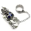 Antique Silver Plating with Sapphire Ring Sets Hitman Reborn Ring
