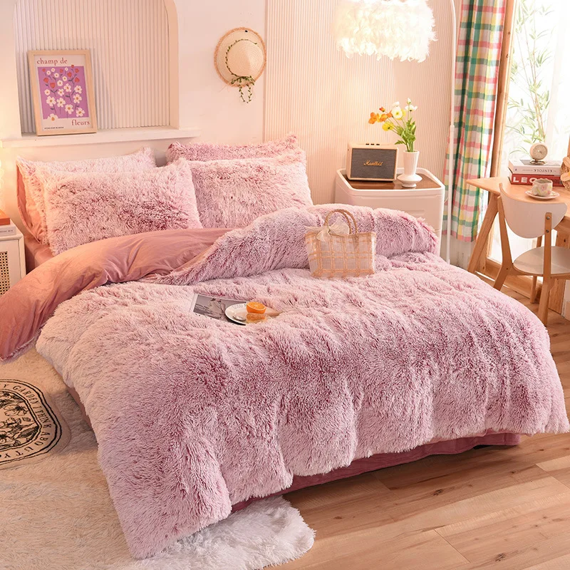 Factory Wholesale Velvet Bedding Set Velvet Bed Sheet Set Velvet Duvet