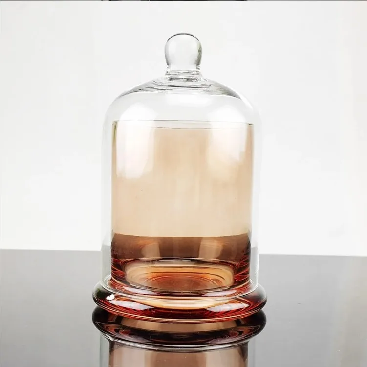 Wholesale Color Bell Jar Transparent Candle Cups Luxury Candle