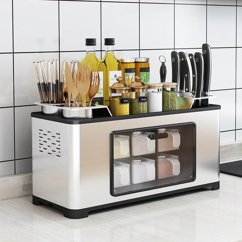 
Customized Expandable Capacity Desktop vertical Large Capacity 6 Drawers Storage Set Spice Bottle Storage Holder Spice Rack 