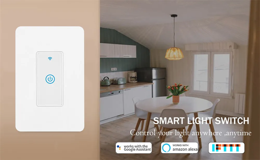 1GANG US Zigbee Switch/Smart Wireless Wall Light Switch Touch Switch - ANKUX.COM