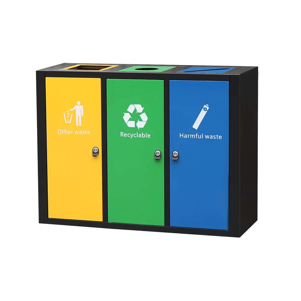 Manufacturer Indoor Trash Bins Garbage And Recycle Bin Advertising