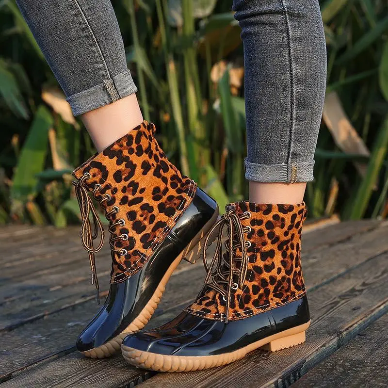 Yoki leopard duck on sale boots