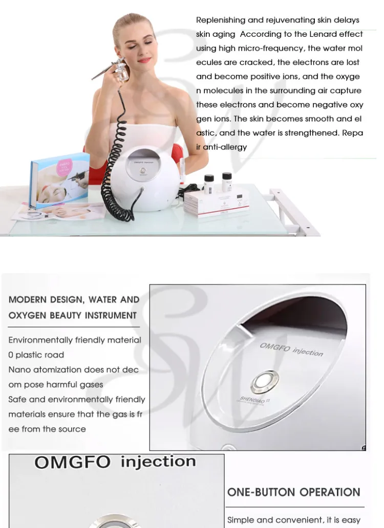 Sanwei portable oxygen therapy equipment injection spray facial beauty machine