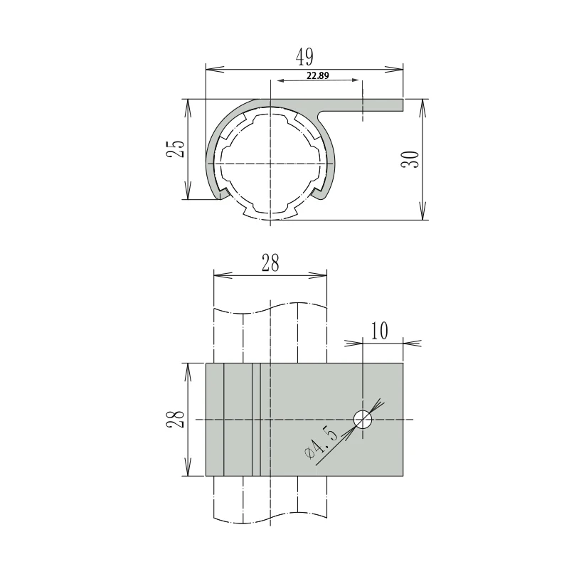 product d28 table plate fixing buckle fixing jackscrews third generation aluminum alloy grade 1000 series lean pipeline rod panel fixing-13