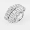 2017 Latest design turkey design silver twins diamond rings for women