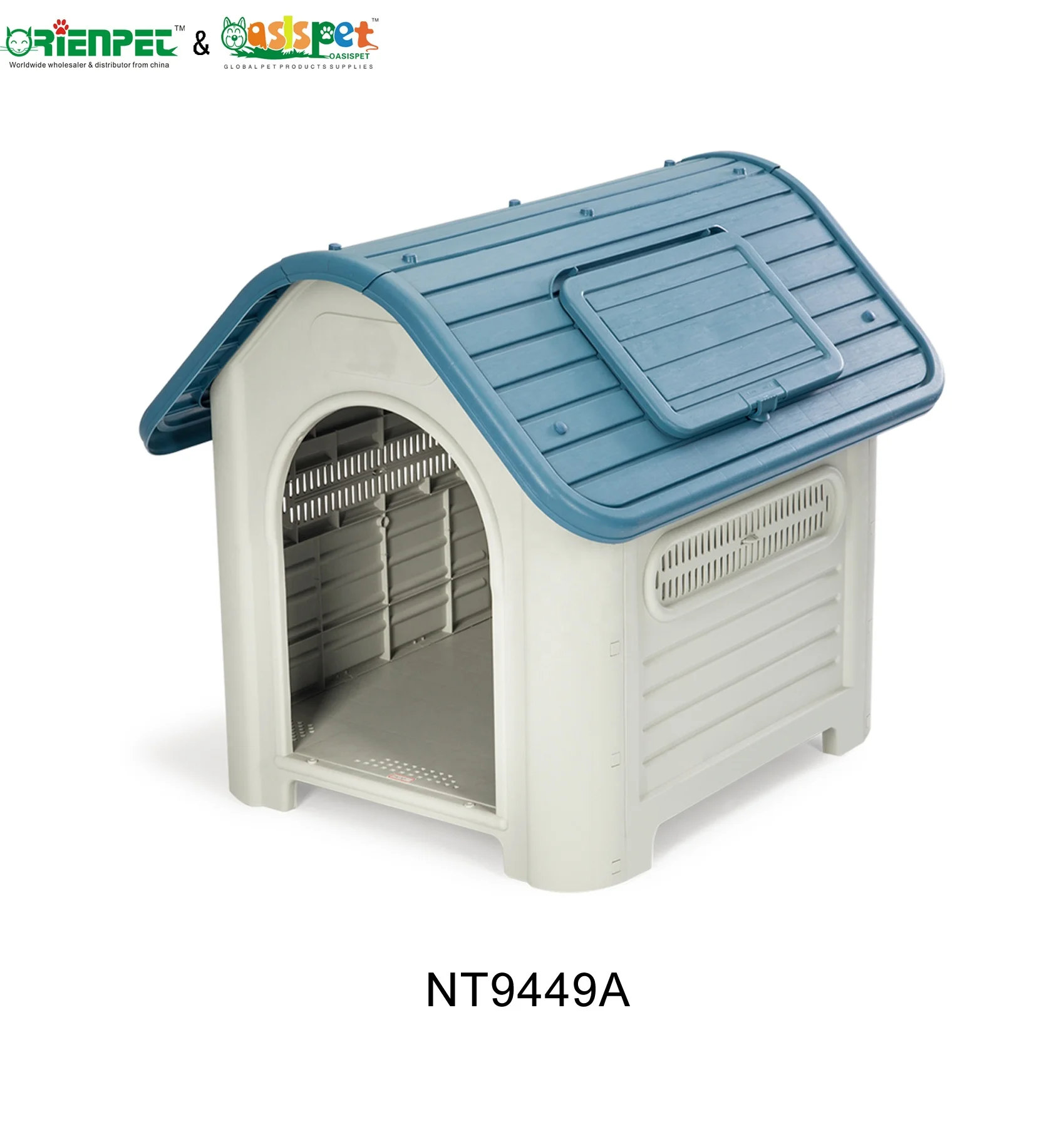plastic dog house with door