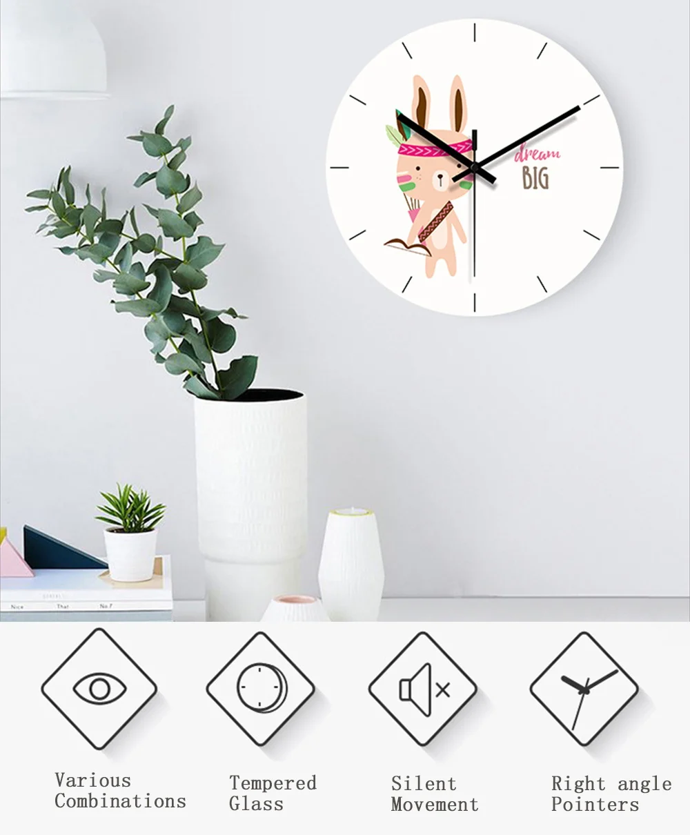Cartoon Design Pattern Living Room Designer Glass Wall Clocks For Hotel Buy Modern Wall Clocks