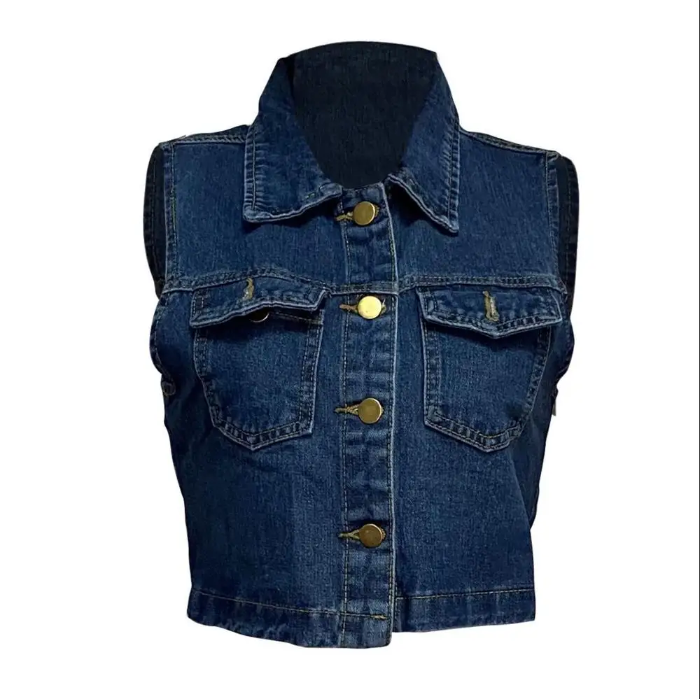 Wholesale Jean Waistcoat 2020 new vest sexy sleeveless vest Jean jacket