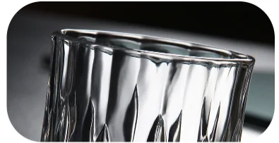 11oz High quality barware elegant drinking cups engraved diamond bottom crystal cut glass cup whiskey glass Tumble