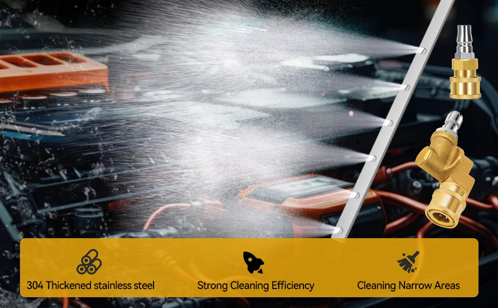 39'' Portable Stainless Steel Radiator Cleaner Tool 25° Fan Nozzle 4000 ...