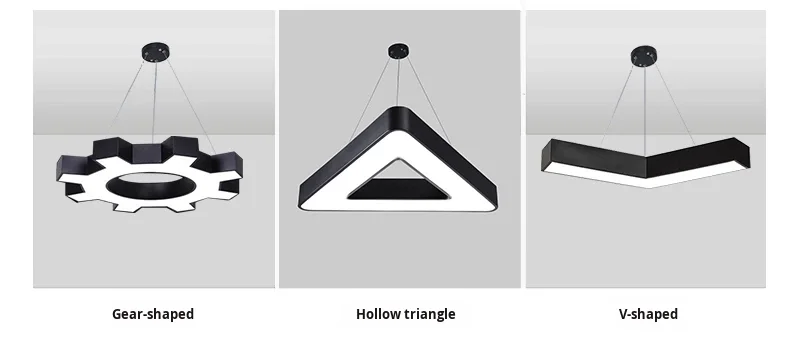 product led shaped star creative irregular hexagonal pendant light for office gym shopping mall supermarket energy efficient-5