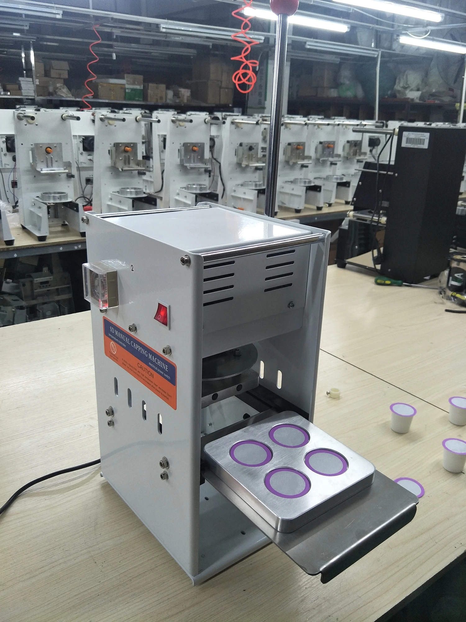 Semiautomatic Coffee Capsule Sealer Ce Approval K Cup Heat Sealing