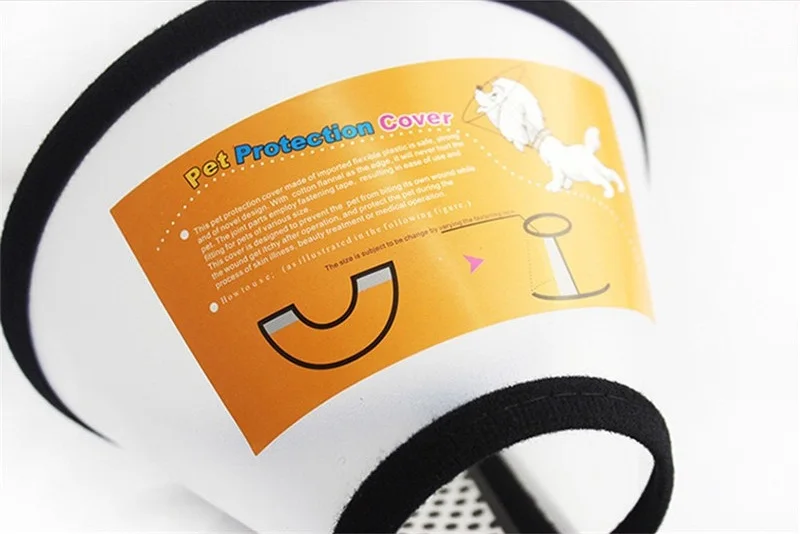 Pet Recovery Dog Cones Cat Cone After Surgery Vent Adjust Plastic Dog