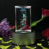 MH-Z081 customized engraved block souvenir crystal 3d cube paperweight