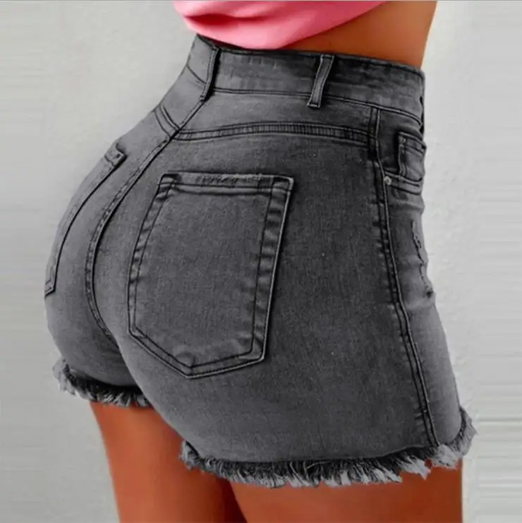 Sexy Woman Denim Shorts Hot Pants Jeans Push Up Skinny Slim High Waisted Denim Short Skirts Plus 0858