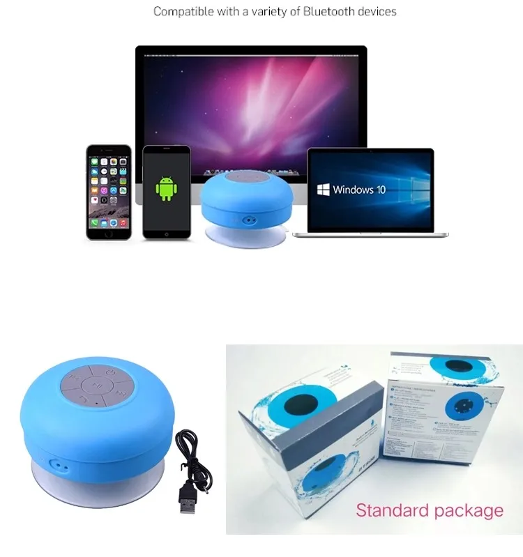 Wholesale 2020 Bluetooth Speaker with Suction Cup Silicon speaker portable Waterproof wireless speaker - ANKUX.COM