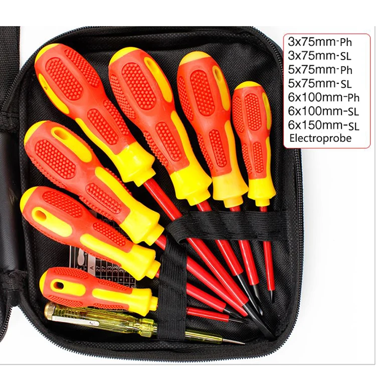 ZCHXD 1000v Phillips Insulated Magnetic Electrical Screwdriver #1 x 3 Inch 