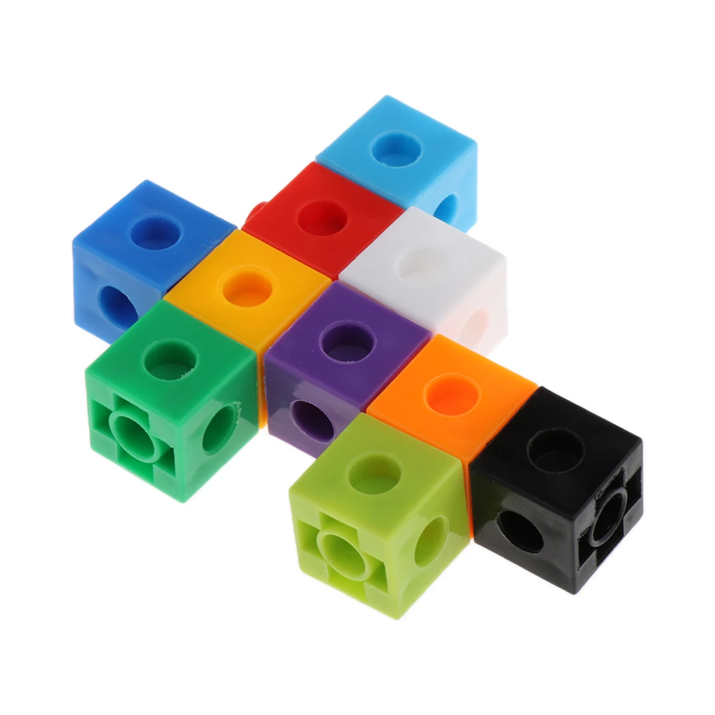 400X Early Education Math Link Cubes Counting Toy Snap Blocks Manipulative Math 