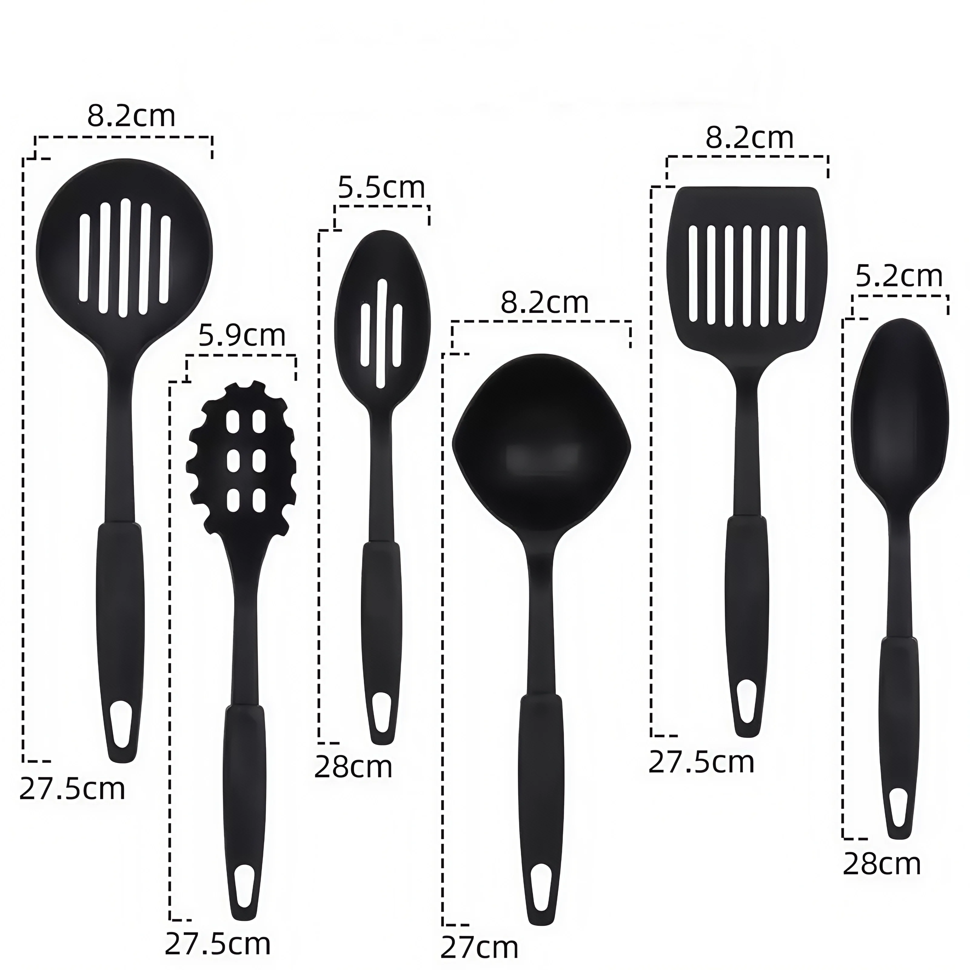 Reusable Plastic Kitchenware OEM Hot Sale Eco-friendly Reusable 6PCS Kitchen Cooking Ware Set Heat ...