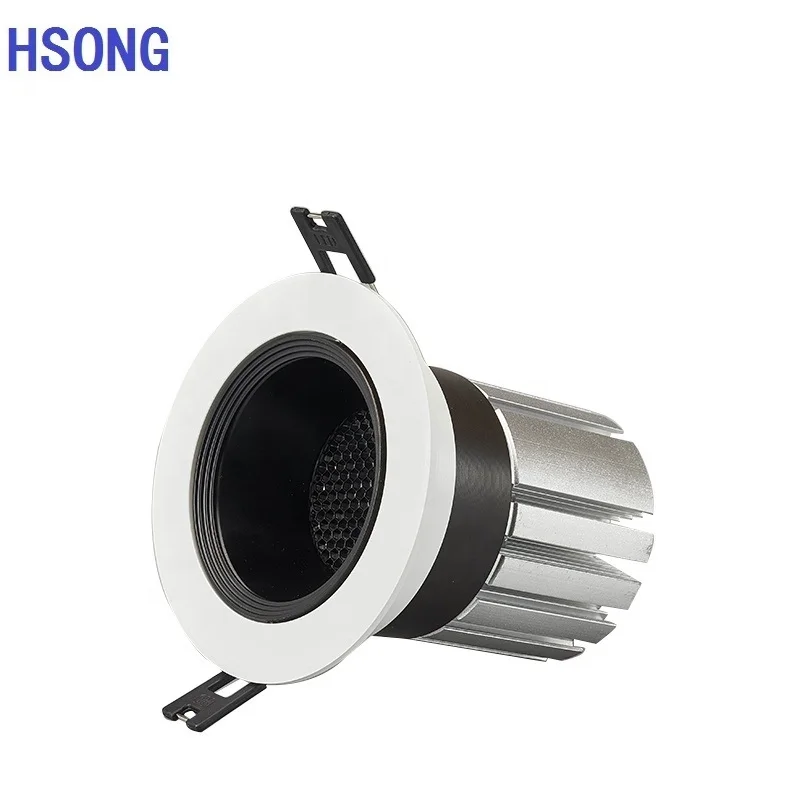 15W original manufacturer COB recessed downlight with honeycomb anti glare LED Downlight for hotel shops residential