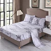 Wholesale 3/4-Piece bed quilted coverlet Marble pattern bedspread set luxury comforter home use ruffled bedspread set