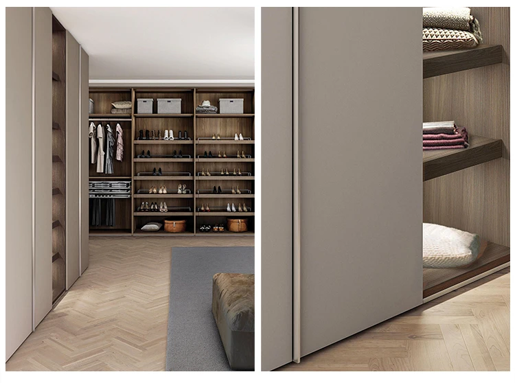 Hot Sale Corner Modern Hidden Panel Furniture Sets Walk-in Bedroom Wardrobe Designs with Wardrobes Door