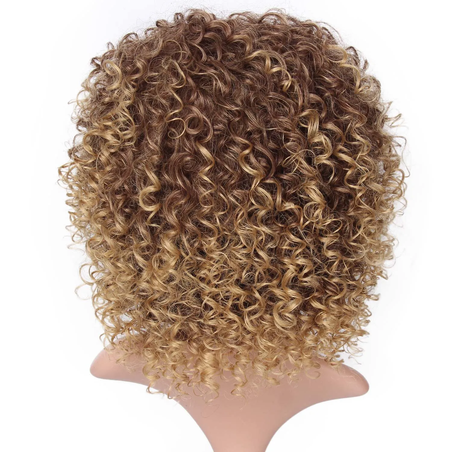 Omg Short Afro Kinky Curly Wig African American Style Natural Synthetic ...