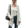Autumn Winter Fashion Long Sleeve Loose Knitting Cardigan Sweater Women Knitted Female Cardigan Pull Femme