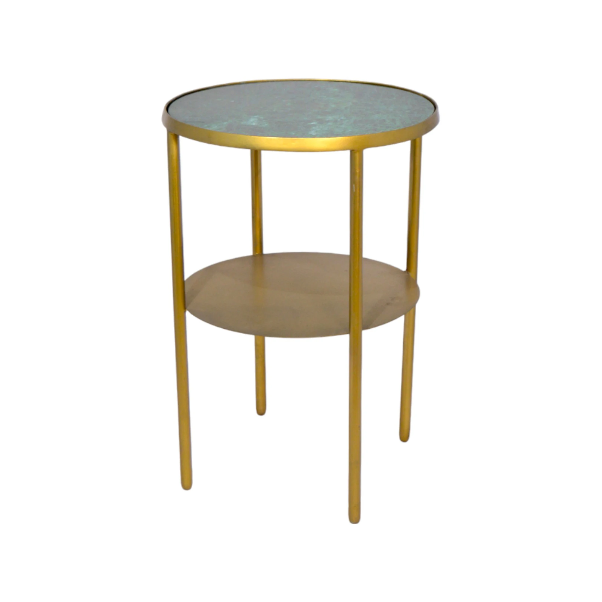 Round Shape Two Tier Side Table For Living Room Or Bedroom Furniture
