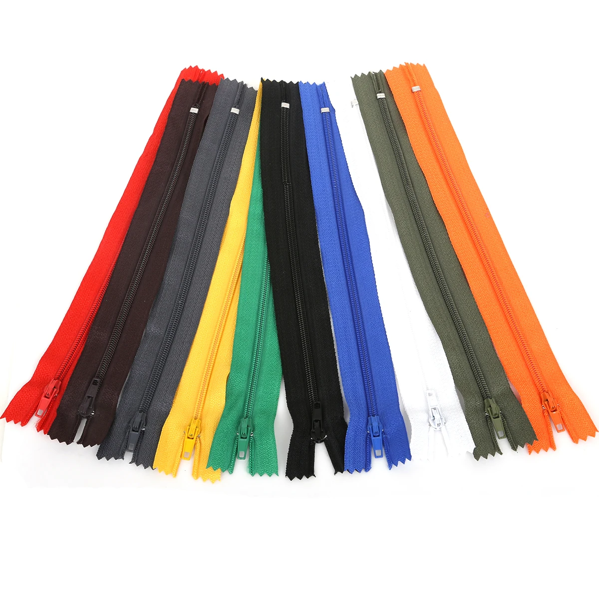 10pcs DIY Craft Bag Purse Zippers Tailor Sewing Tool Garment Accessories 15/20cm 