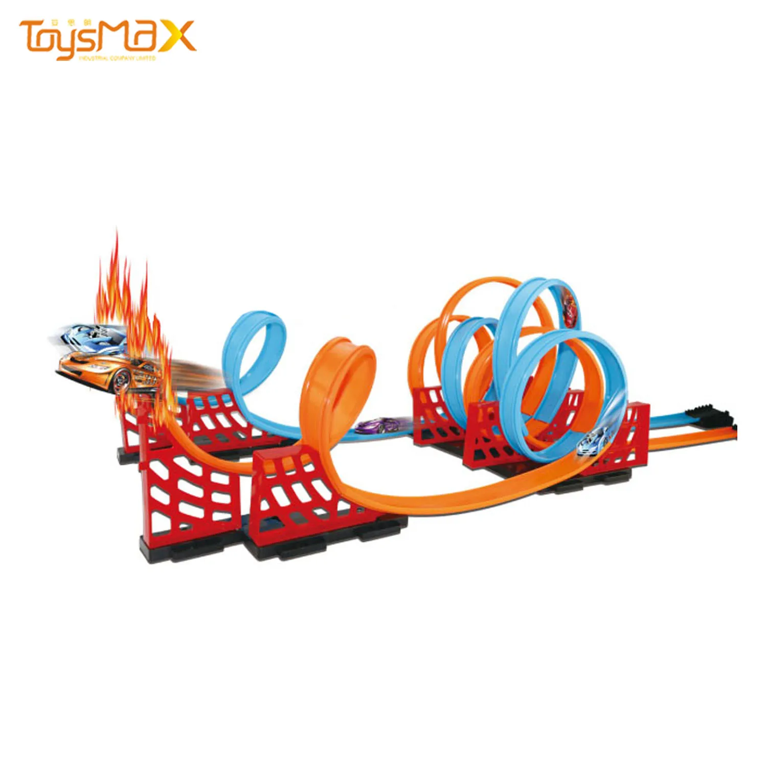 Toysmax Assembly Pull Back Cars Hot Wheel Magic Race Track For Kids