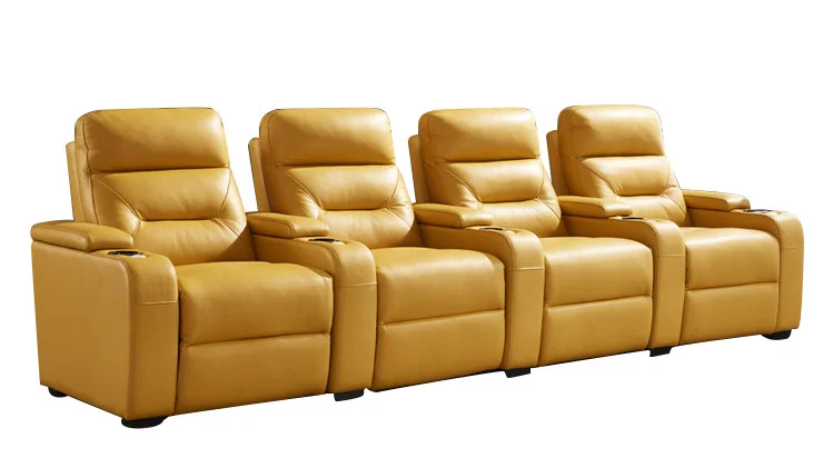 4 Seater Electric Cinema Sofa Home Theater Seating Furniture Cinema ...