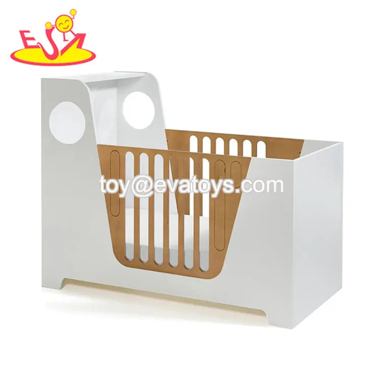 High Quality Modern Wooden White Baby Crib With Drawers W08e032