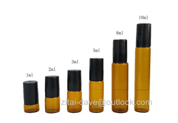 Wholesale 10 ml clear heavy wall thick bottom perfume 10ml roller glass bottle for essential oil