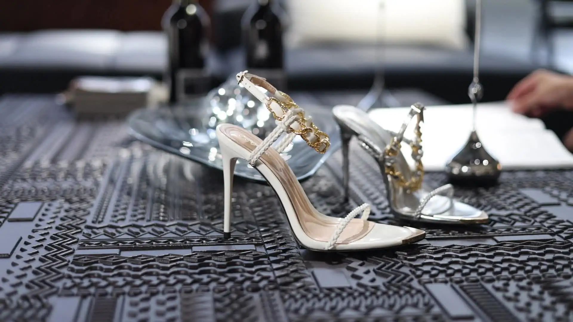 Haute Couture Handmade Wedding Shoes Women Heeled Sandals with