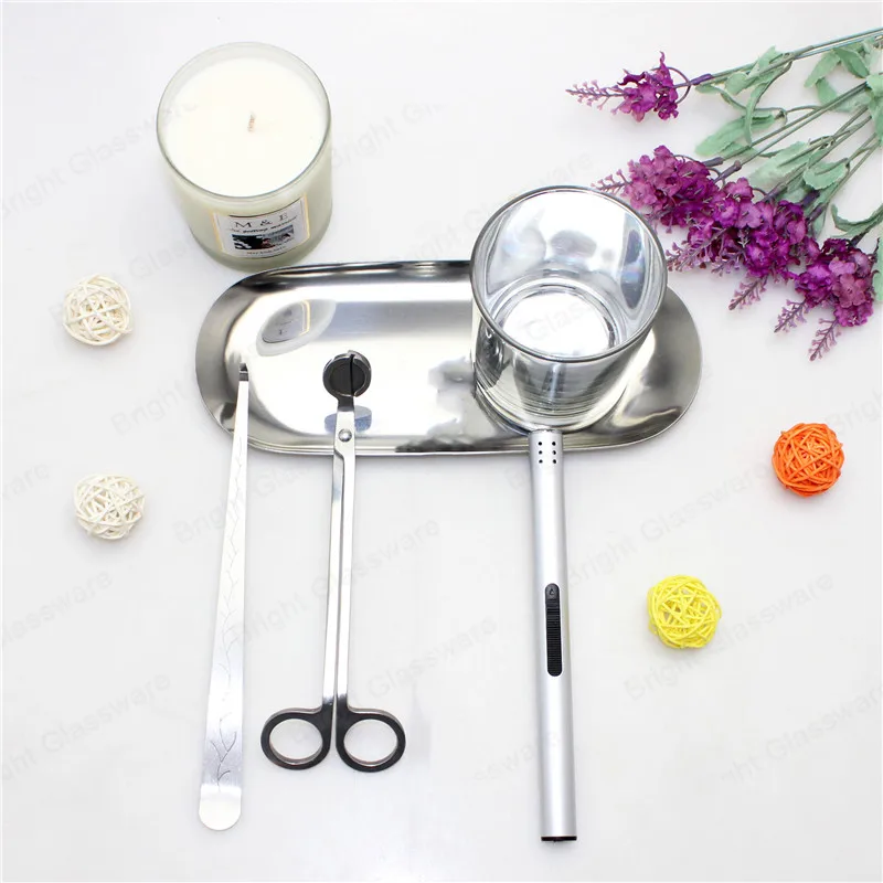 3 In 1 Luxury Candle Tools Wholesale Rose Gold Candle Care Kit For Scented Glass Candle Jar
