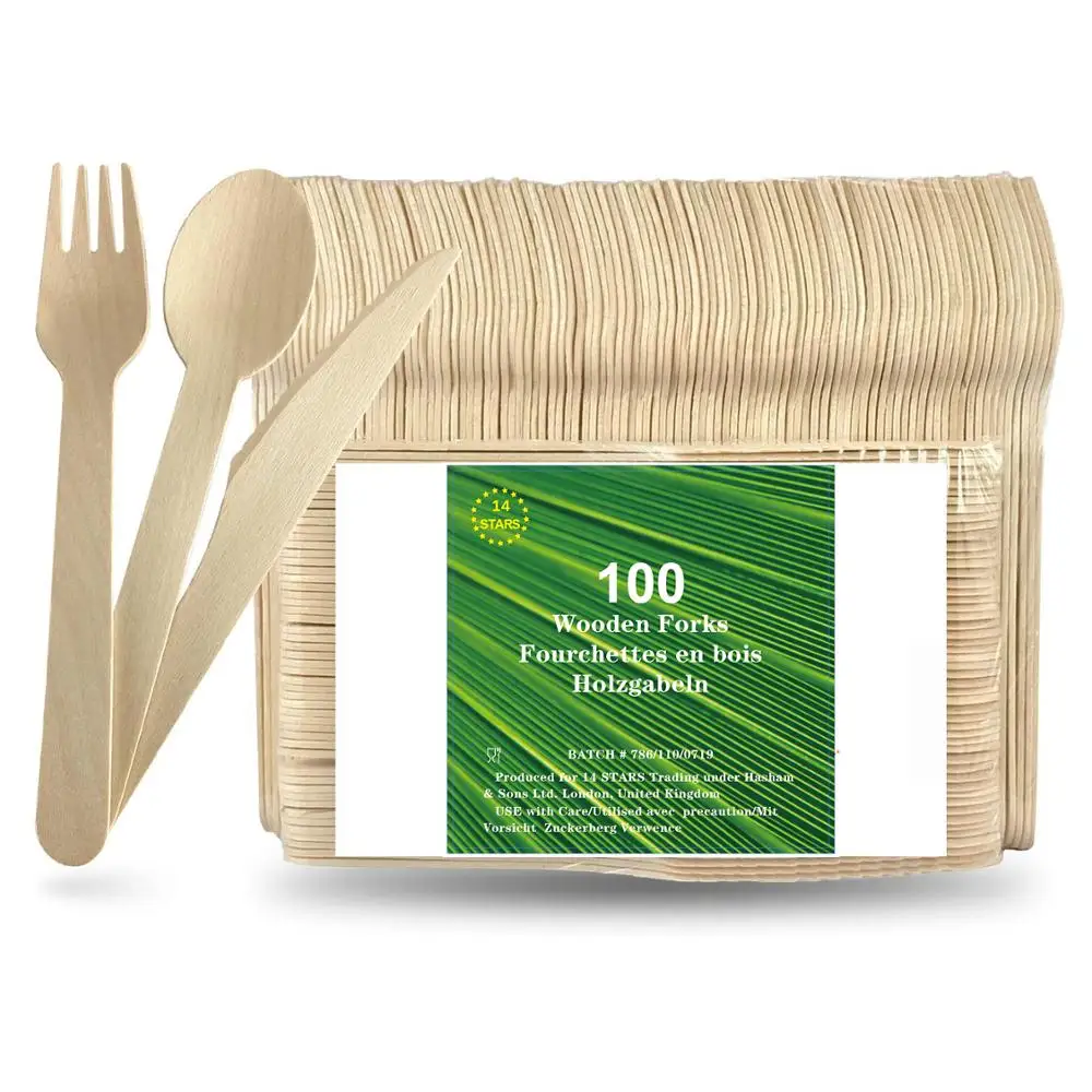 Hot Selling Wooden Spoon Disposable Knife And Fork Set Wooden Eco