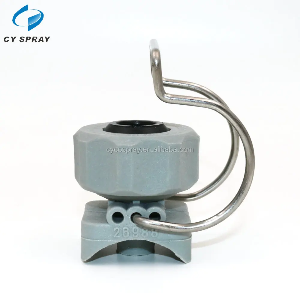 Plastic Pipe Clamp Clip On Adjustable Ball Joints Nozzle With Full Cone